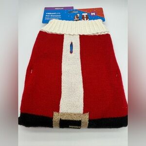 Vibrant Life Holiday Pet Red Santa Knit Sweater for Dogs Size Medium 20-50 LB